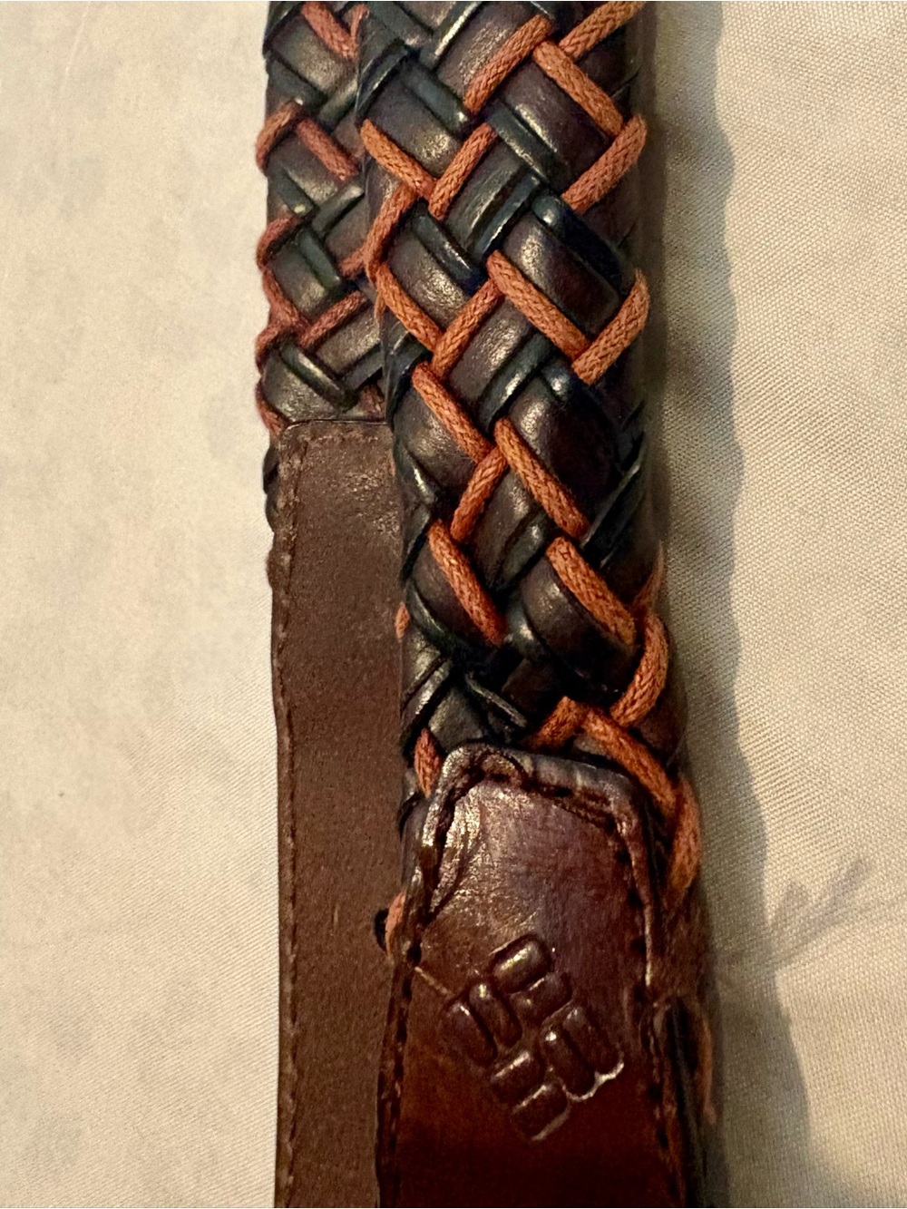 Columbia Sportswear Braided Woven Leather Belt